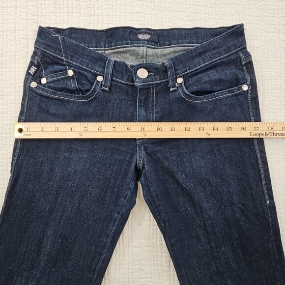 Rock & Republic Stella Jeans Women's 27 (30x29) Straight Dark Blue Denim EUC - Picture 4 of 16